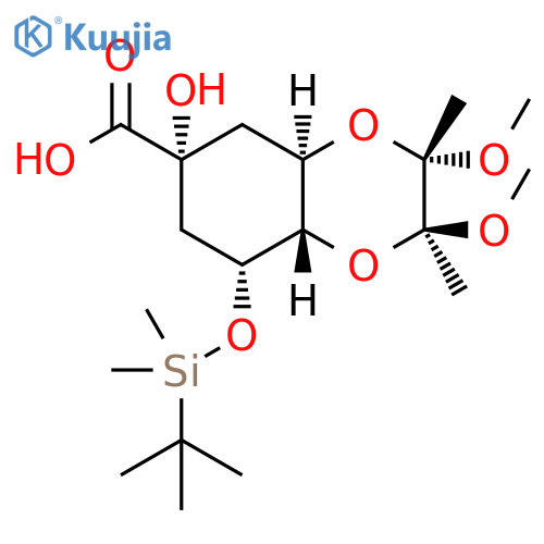 1,4-Benzodioxin-6-carboxylic acid, 8-[[(1,1-dimethylethyl)dimethylsilyl]oxy]octahydro-6-hydroxy-2,3-dimethoxy-2,3-dimethyl-, (2S,3S,4aR,6R,8R,8aS)- structure