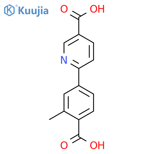 6-(4-Carboxy-3-methylphenyl)nicotinic acid structure