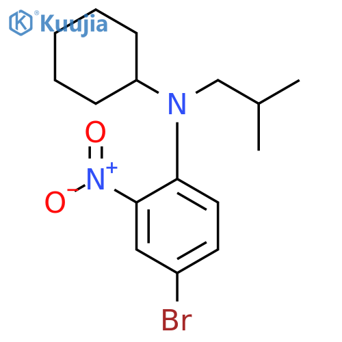 4-bromo-N-cyclohexyl-N-(2-methylpropyl)-2-nitroaniline structure