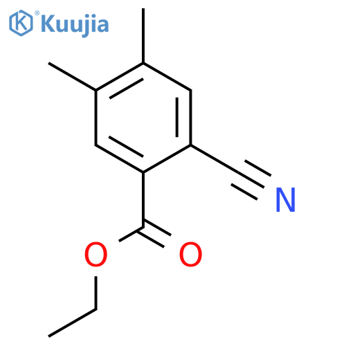Benzoic acid, 2-cyano-4,5-dimethyl-, ethyl ester structure