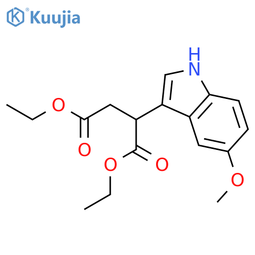 Butanedioic acid, 2-(5-methoxy-1H-indol-3-yl)-, 1,4-diethyl ester structure