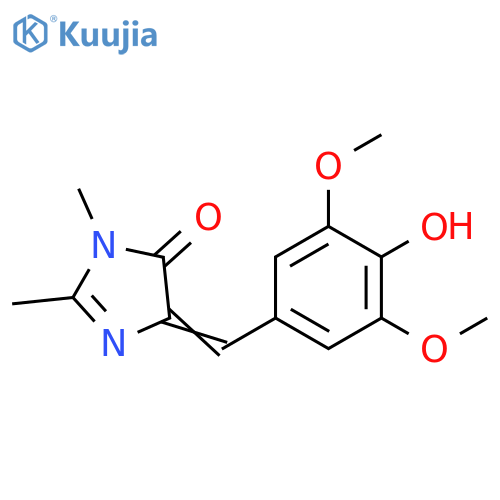 4-(4-hydroxy-3,5-dimethoxyphenyl)methylidene-1,2-dimethyl-4,5-dihydro-1H-imidazol-5-one structure