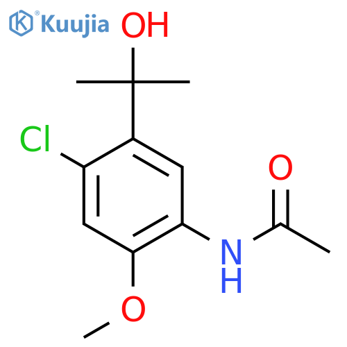 N-[4-Chloro-5-(1-hydroxy-1-methylethyl)-2-methoxyphenyl]acetamide structure