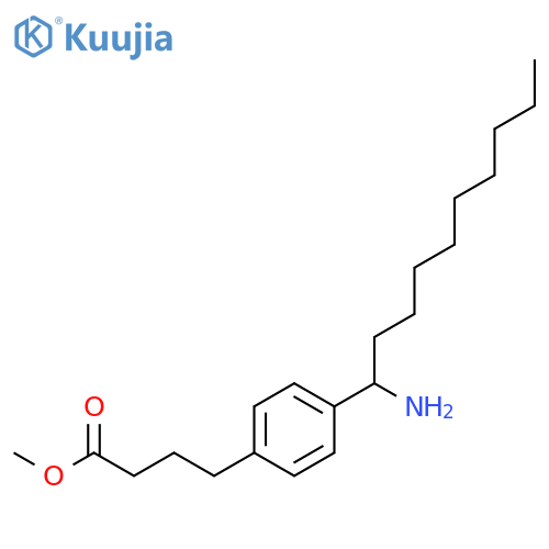 Benzenebutanoic acid, 4-(1-aminodecyl)-, methyl ester structure