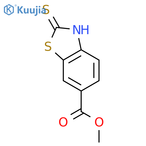 6-Benzothiazolecarboxylicacid,2,3-dihydro-2-thioxo-,methylester(9CI) structure