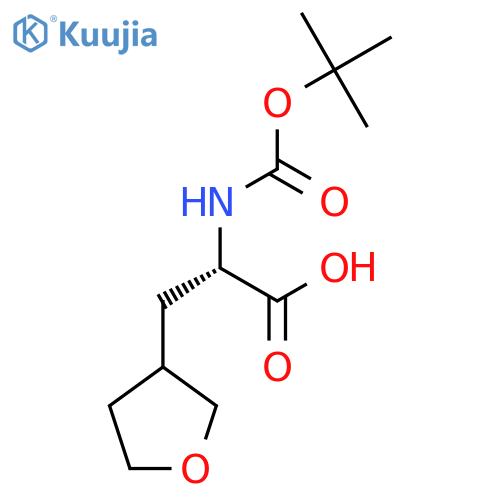 (2S)-2-{(tert-butoxy)carbonylamino}-3-(oxolan-3-yl)propanoic acid structure