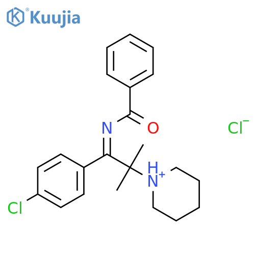 Benzamide,N-[1-(4-chlorophenyl)-2-methyl-2-(1-piperidinyl)propylidene]-, hydrochloride(1:1) structure