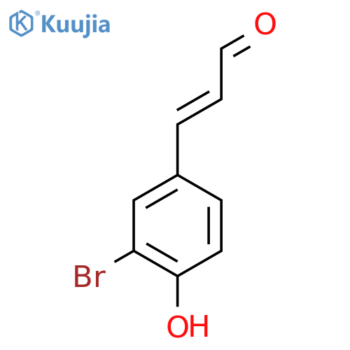 3-(3-bromo-4-hydroxyphenyl)prop-2-enal structure