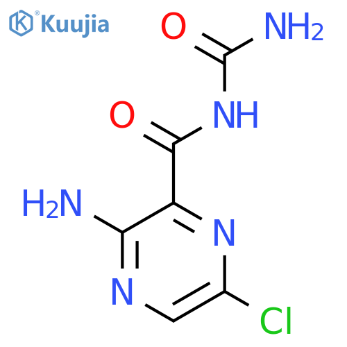 3-amino-N-(aminocarbonyl)-6-chloro-2-Pyrazinecarboxamide structure
