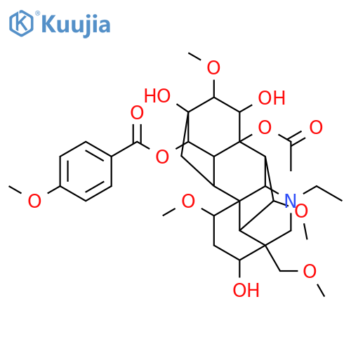 Aconitane-3,8,13,14,15-pentol,20-ethyl-1,6,16-trimethoxy-4-(methoxymethyl)-, 8-acetate14-(4-methoxybenzoate), (1a,3a,6a,14a,15a,16b)- structure