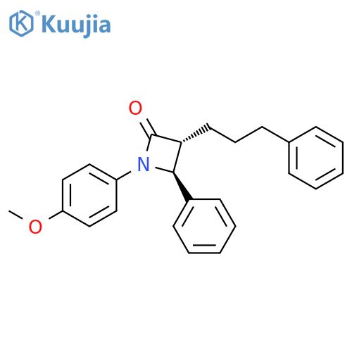 2-Azetidinone, 1-(4-methoxyphenyl)-4-phenyl-3-(3-phenylpropyl)-, trans- structure