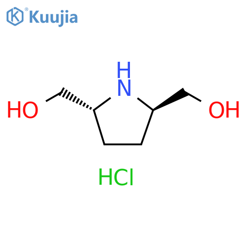 (2R,5R)-5-(hydroxymethyl)pyrrolidin-2-ylmethanol hydrochloride structure