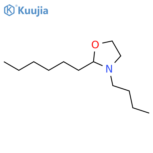 Oxazolidine, 3-butyl-2-hexyl- structure
