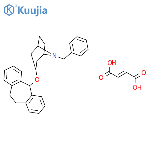 (1R,5S)-8-benzyl-3-(10,11-dihydro-5H-dibenzo[a,d][7]annulen-5-yloxy)-8-azabicyclo[3.2.1]octane (2Z)-but-2-enedioate structure