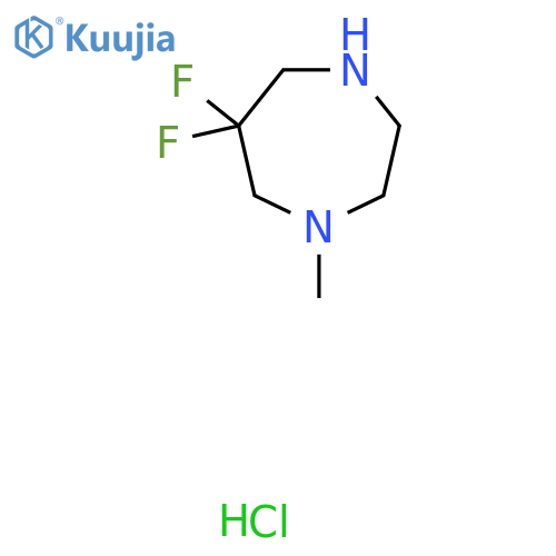 6,6-Difluoro-1-methyl-1,4-diazepane hydrochloride structure