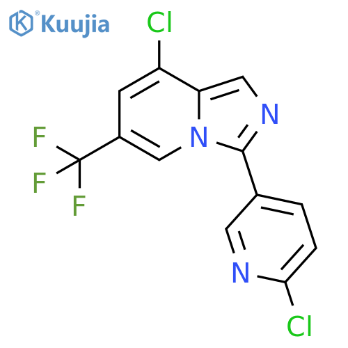 2-Chloro-5-8-chloro-6-(trifluoromethyl)-imidazo1,5-apyridin-3-ylpyridine structure