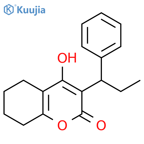 2H-1-Benzopyran-2-one,5,6,7,8-tetrahydro-4-hydroxy-3-(1-phenylpropyl)- structure