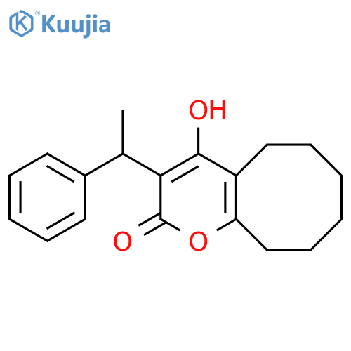 2H-Cycloocta[b]pyran-2-one,5,6,7,8,9,10-hexahydro-4-hydroxy-3-(1-phenylethyl)- structure