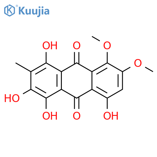 1,3,4,5-tetrahydroxy-7,8-dimethoxy-2-methylanthraquinone structure