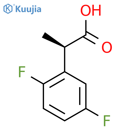 (2R)-2-(2,5-difluorophenyl)propanoic acid structure