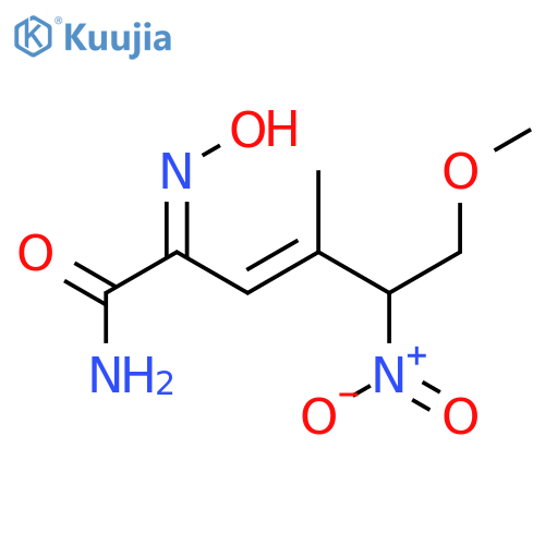 3-Hexenamide,2-(hydroxyimino)-6-methoxy-4-methyl-5-nitro-, (3E)- (9CI) structure