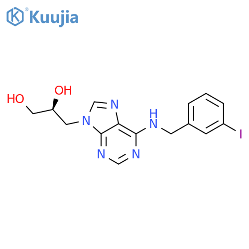 1,2-Propanediol, 3-[6-[[(3-iodophenyl)methyl]amino]-9H-purin-9-yl]-,(2S)- structure