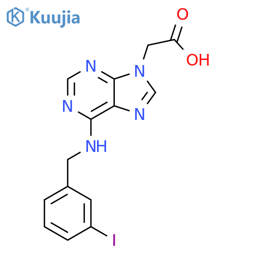 9H-Purine-9-acetic acid, 6-[[(3-iodophenyl)methyl]amino]- structure