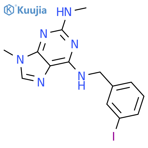 9H-Purine-2,6-diamine, N6-[(3-iodophenyl)methyl]-N2,9-dimethyl- structure