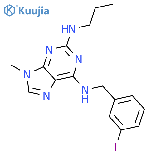 9H-Purine-2,6-diamine, N6-[(3-iodophenyl)methyl]-9-methyl-N2-propyl- structure
