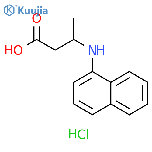 Butanoic acid, 3-(1-naphthalenylamino)-, hydrochloride structure