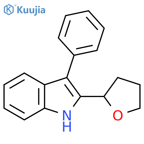 1H-Indole, 3-phenyl-2-(tetrahydro-2-furanyl)- structure