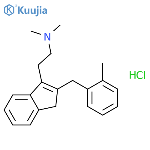 1H-Indene-3-ethanamine,N,N-dimethyl-2-[(2-methylphenyl)methyl]-, hydrochloride (1:1) structure