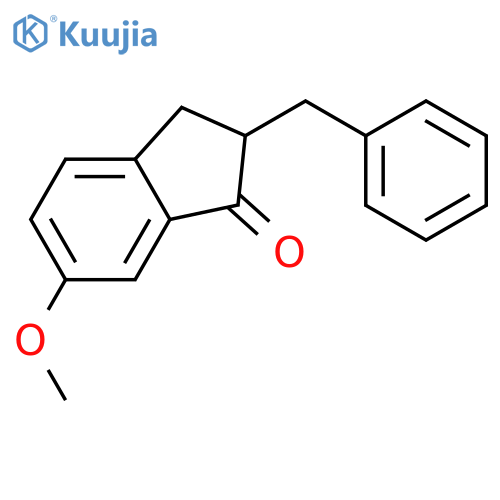 1H-INDEN-1-ONE, 2,3-DIHYDRO-6-METHOXY-2-(PHENYLMETHYL)- structure
