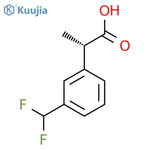 (2S)-2-[3-(difluoromethyl)phenyl]propanoic acid structure