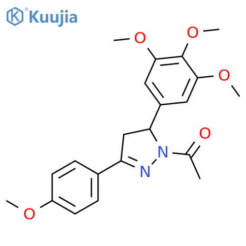1-[3-(4-methoxyphenyl)-5-(3,4,5-trimethoxyphenyl)-4,5-dihydro-1H-pyrazol-1-yl]ethan-1-one structure