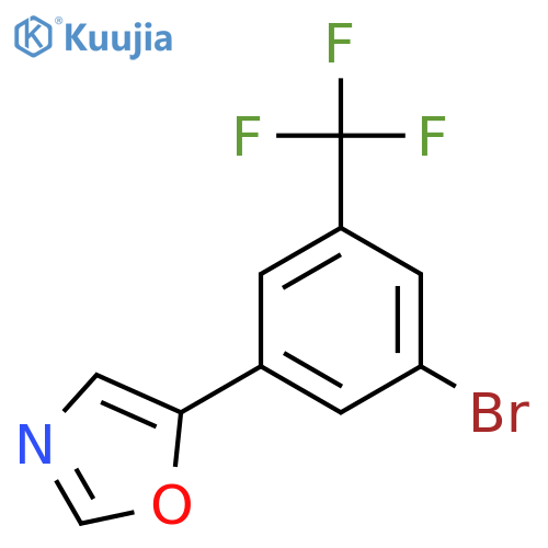 5-[3-Bromo-5-(trifluoromethyl)phenyl]-oxazole structure