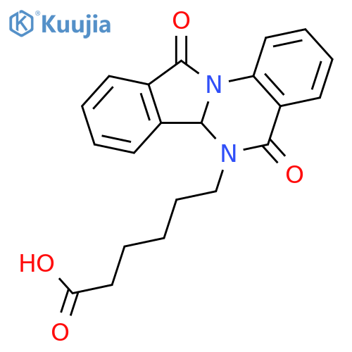 6-{5,11-dioxo-5H,6H,6aH,11H-isoindolo2,1-aquinazolin-6-yl}hexanoic acid structure