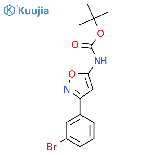 tert-butyl N-3-(3-bromophenyl)-1,2-oxazol-5-ylcarbamate structure