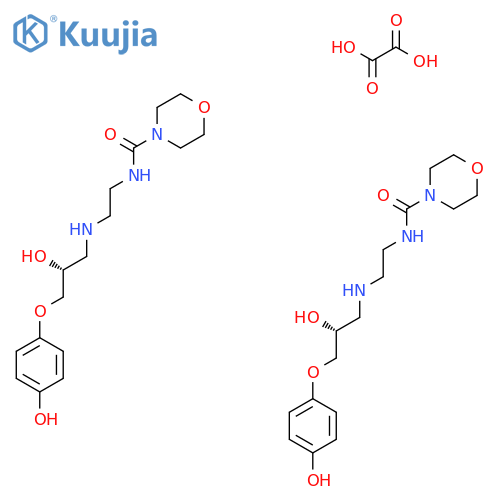 (R)-N-(2-((2-Hydroxy-3-(4-hydroxyphenoxy)propyl)amino)ethyl)morpholine-4-carboxamide oxalate(2:1) structure