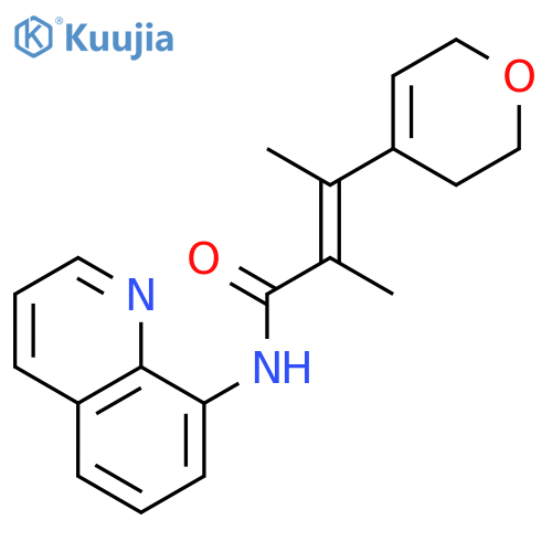 2-Butenamide, 3-(3,6-dihydro-2H-pyran-4-yl)-2-methyl-N-8-quinolinyl-, (2Z)- structure