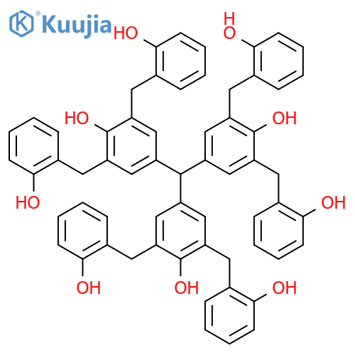 Phenol, 4,4',4''-methylidynetris[2,6-bis[(hydroxyphenyl)methyl]- structure