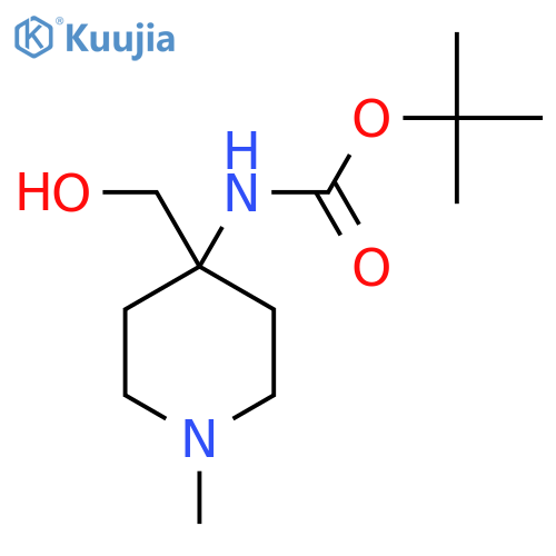 Tert-butyl N-[4-(hydroxymethyl)-1-methylpiperidin-4-yl]carbamate structure