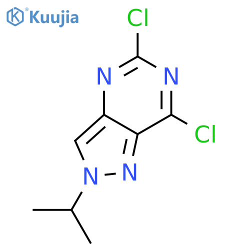 5,7-dichloro-2-(propan-2-yl)-2H-pyrazolo[4,3-d]pyrimidine structure