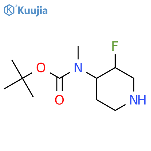 tert-butyl N-(3-fluoropiperidin-4-yl)-N-methylcarbamate structure
