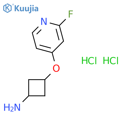 trans-3-[(2-fluoropyridin-4-yl)oxy]cyclobutan-1-amine dihydrochloride structure