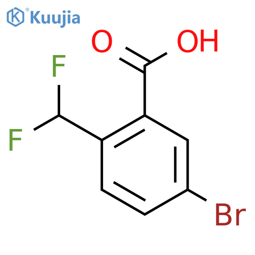 5-Bromo-2-(difluoromethyl)benzoic acid structure