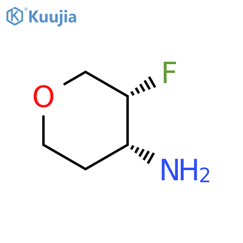 cis-3-fluorooxan-4-amine structure
