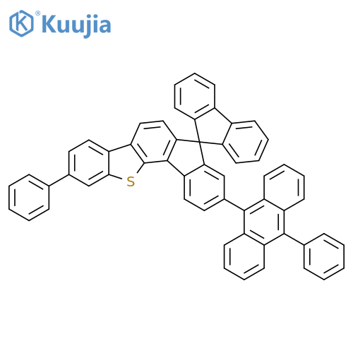 Spiro[7H-benzo[b]fluoreno[3,4-d]thiophene-7,9'-[9H]fluorene], 2-phenyl-9-(10-phenyl-9-anthracenyl)- structure