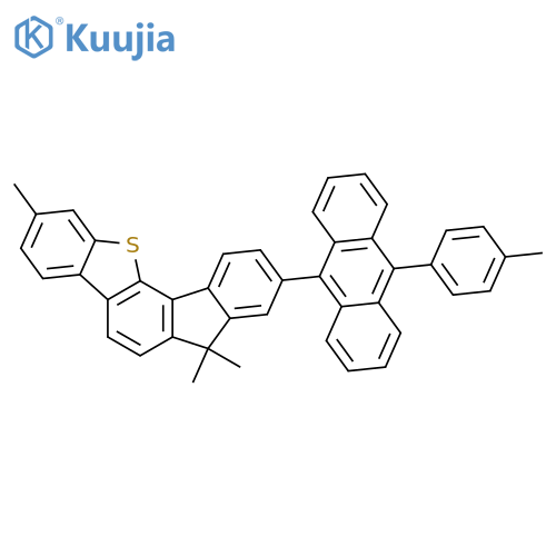 7H-Benzo[b]fluoreno[3,4-d]thiophene, 2,7,7-trimethyl-9-[10-(4-methylphenyl)-9-anthracenyl]- structure