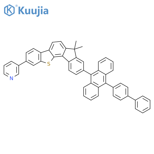 Pyridine, 3-[9-(10-[1,1'-biphenyl]-4-yl-9-anthracenyl)-7,7-dimethyl-7H-benzo[b]fluoreno[3,4-d]thien-2-yl]- structure